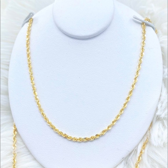 10k solid Gold Rope chain! 18 inch 4mm diamond cut - Picture 2 of 8